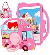 SAMONPOW for iPad 9th/ 8th/ 7th Generation Case (2021/2020/2019) Pink Cute Dessert House iPad Cas...