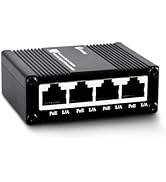 Atroodac 5 Ports Gigabit PoE+ Mini Ethernet Switch 4 PoE+ @ 120W Ports with 1 Ethernet Uplink Por...
