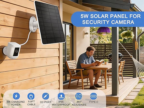 ring camera solar panel