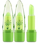 2 Pack Aloe Vera Lipstick, Jelly Color Changing Lip stick for Older Women | Long Lasting &amp; Moistu...