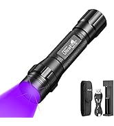 ULTRAFIRE UV Light Flashlight, 365nm Ultraviolet LED Blacklight, Portable Handheld Detector for P...