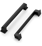Ravinte Hardware 10 Pack Matte Black Cabinet Pulls, 5 Inch (128mm) Hole Center Zinc Alloy Drawer ...