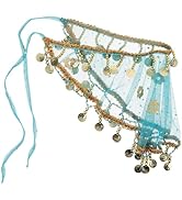 VILLCASE Women Tribal Face Veil with Coins Belly-dance Costume Costume Veil Masks Halloween Costu...