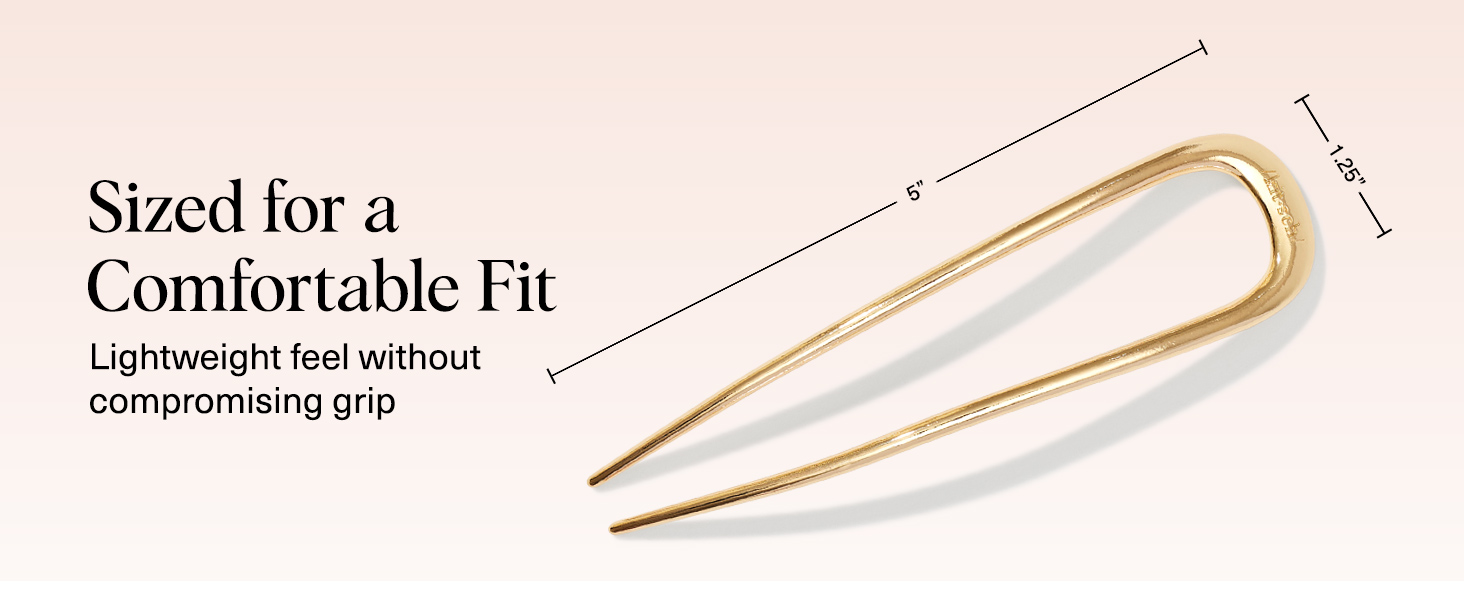 Kitsch French Hair Pins for Women Metal Hair Fork for Updos, Chignon, Bun &amp;amp;amp; Twist Hairstyles