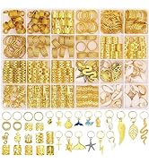 314 Pcs Hair Jewelry for Women Loc Jewelry for Hair Dreadlocks, Aluminum Gold Hair Jewelry for Br...
