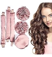 BLINKEEN Satin Heatless Hair Curlers 3Sets/6PCS, Pillow Soft Rollers with Caps, No Heat Curling R...