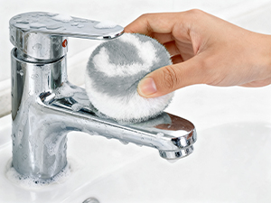 ball brush to clean faucet everywhere