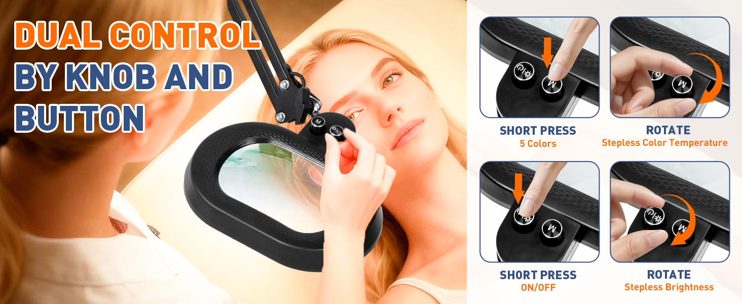 magnifying glass with light floor lamp lighted magnifier with light through knobs and buttons