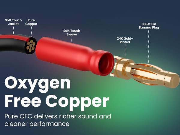 Oxygen Free Copper Pure OFC delivers richer sound and cleaner performance