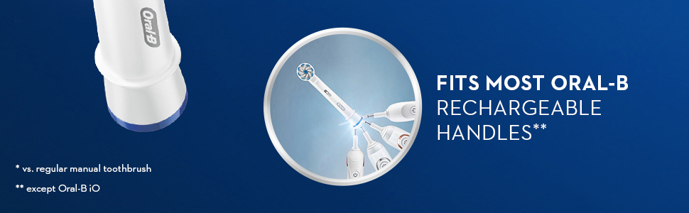 fits most Oral-B rechargeable handles except iO
