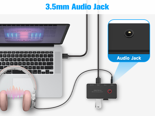usb switch with audio jack