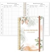 Blood Pressure Log Book - Record &amp; Monitor Your Daily Blood Pressure, Heart Rate Readings at Home...