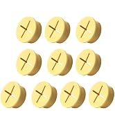 EASYEAH 10Pcs Desk Grommet, 3/4" (20mm) Yellow Silicone Cord Hole Cover, Flexible Rubber Wire Gro...