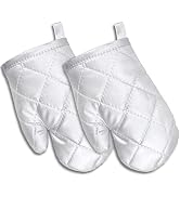DOERDO 2 Pack Kid Oven Mitts for Children Heat Resistant Kitchen Mitts, Great for Cooking Baking,...
