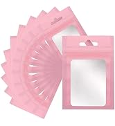 joycraft 100Pcs Mylar Bags, 2.7x4 Inch Jewelry Bags, Resealable Zip Bags, Matte Pink Plastic Bags...