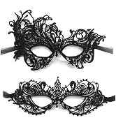 TFTSR Masquerade Masks for Women Couples,Men Mardi Gras Mask,Girls Black Gold Lace Eyes Costume,A...