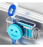 MURLONG Sponge Holder for Kitchen Sink,Sink Caddy Smiley Face,4-in-1 Sponge Holder with Suction C...