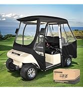 10L0L Golf Cart Enclosure for Club Car DS 4 Passenger (Short Roof 56"), Waterproof &amp; Windproof Ra...