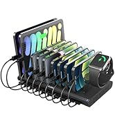 SUIDEK USB C Charging Station, 120W 10 Ports Charging Station for Multiple Devices with PD 60W/18...