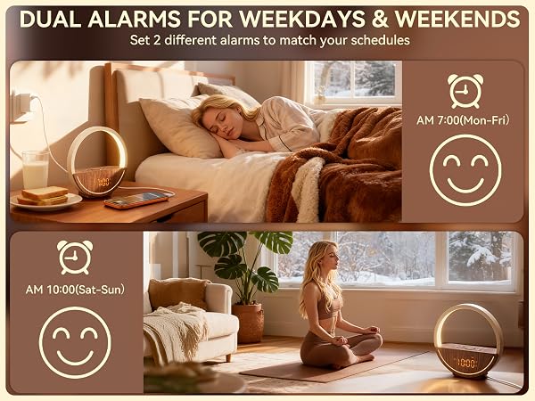 dual alarms clock