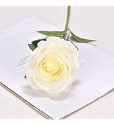 Tiosen Artificial Silk Rose Stem, 16.8 inches, Single Long Stem Flower for Home Decor, Table Cent...