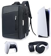 Hap Tim Travel Backpack for PS5 Console, Padded Protection PlayStation 5 Carrying Case, Large Cap...
