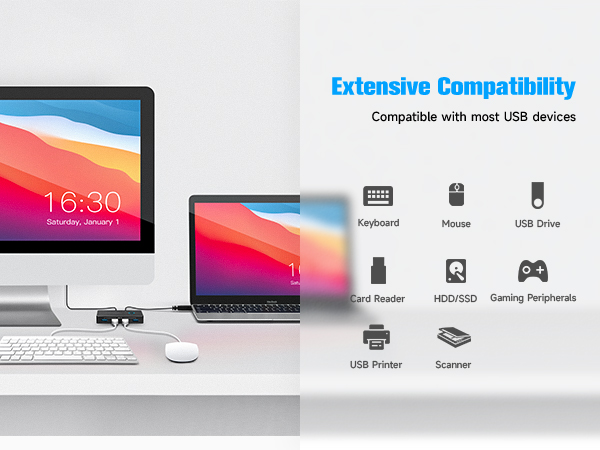 2 In 5 Out USB Switch Selector