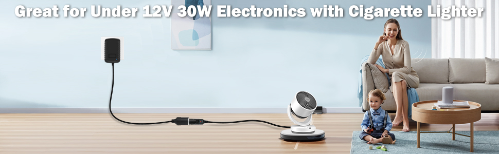 Car Lighter Adapter to Wall Outlet Adapter