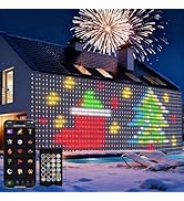 echosari Smart Curtain Lights Plug in, 400 LED Curtain Lights with App Programmable 6.6 x 6.6ft R...