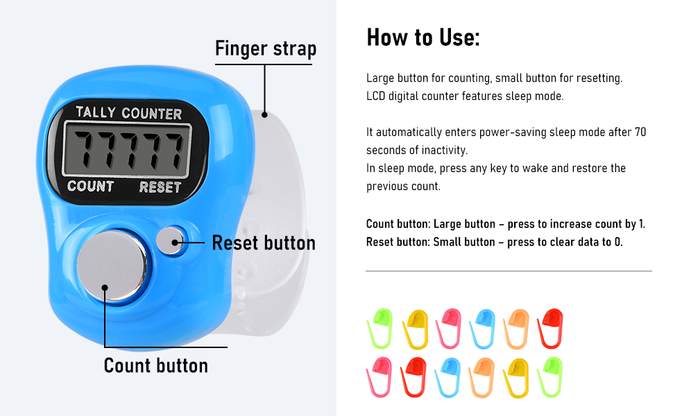 Large button is Count button