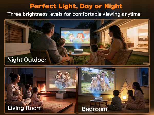 Smart Projector with WiFi and Bluetooth Portable Movie Projectors