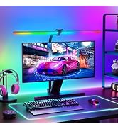 Brightown LED Desk Lamp with Clamp for Home Office, Double Head Color Changing Desk Lights with R...
