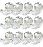 MJUNM Transparent Tapes with Dispenser, Glossy Finish Clear Tape Rolls with dispensers, Tape Refi...