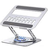 ORICO Adjustable Laptop Stand for Desk, 360° Rotating Base, Foldable Aluminum Alloy Computer Stan...