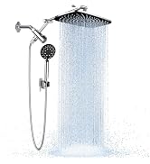 Veken Wide Rain Shower Head with 6 Modes Handheld Water Spray,High Pressure Showerhead Combo with...