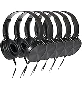 Yoley Bulk Kids Headphones for School Classroom 5-Pack,Durable Wired On-Ear 3.5mm Plug for Kids,S...