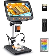 Leipan Digital Microscope with 7" LCD Screen,1500X Magnification Soldering Microscope with HDMI,C...