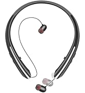 DOCANIO Neckband Bluetooth Headphones with Smart Noise Cancelling, 22H HiFi Stereo Sound, Bluetoo...