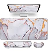 Gimars 3 in1 Mouse Pad and Keyboard Wrist Rest, Large Gaming Mouse Pad & Keyboard Wrist Rest Supp...