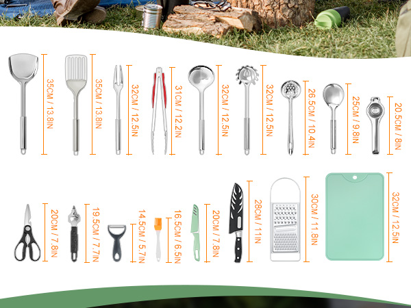 Large Size Camp Kitchen Utensils