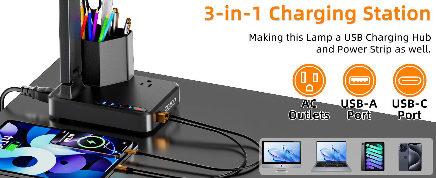 LED Desk Lamp with Charger