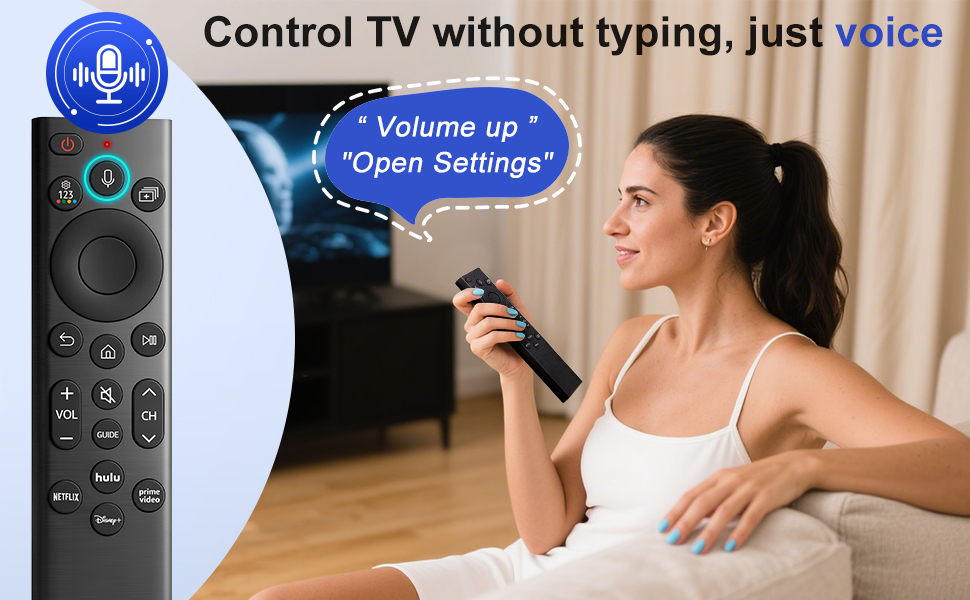 Voice Remote Replacement for Samsung-TV-Remote-Control,for All Samsung Smart TV