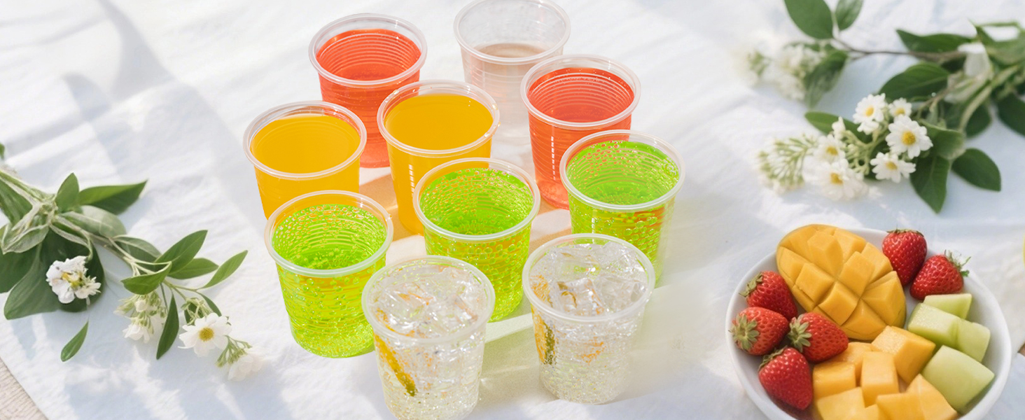 small plastic cups