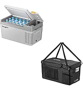 BougeRV Bundle Items: CRPRO 21 Quart 12v Car Refrigerator (Grey) and 21 Quart Insulated Protectiv...
