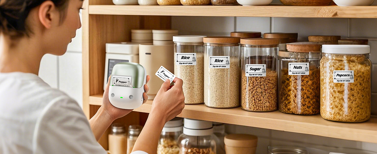 NIIMBOT B2 Pro Bluetooth Label Maker for Kitchen Jar