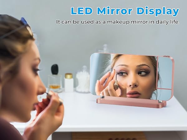 Projection Alarm Clock for Bedroom,7.4" LED Mirror Digital Clock Large Display