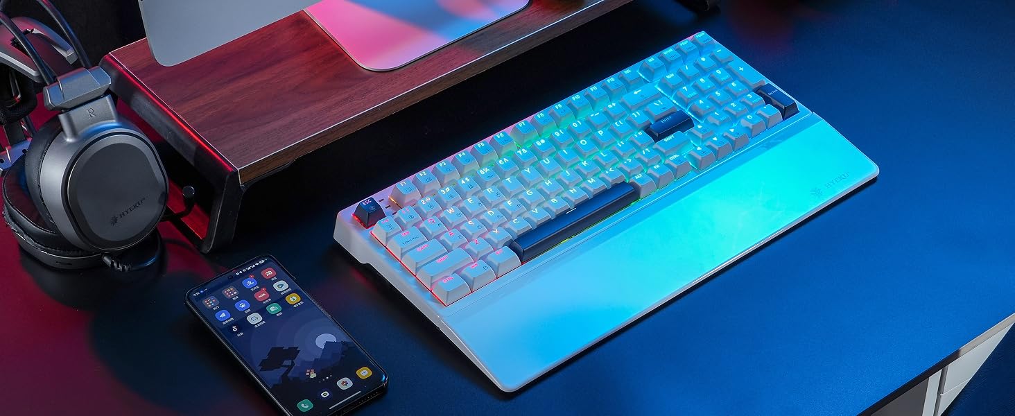 Gaming Mechanical Keyboard with Wrist Rest