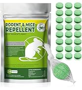 24PCS Mice Repellent Moth Balls Rodent Repeller, Natural Pest Control for Rats Squirrels Insects,...