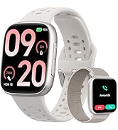 Smart Watches for Women/Men Android iPhone, [1.85" AMOLED Screen] Smartwatch Fitness Tracker 3ATM...
