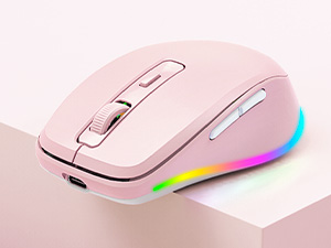 pink light up mouse